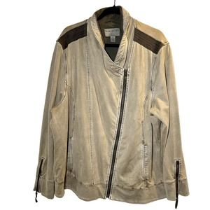 Marrakech Anthropologie Helene Moto Jacket Brown 2XL